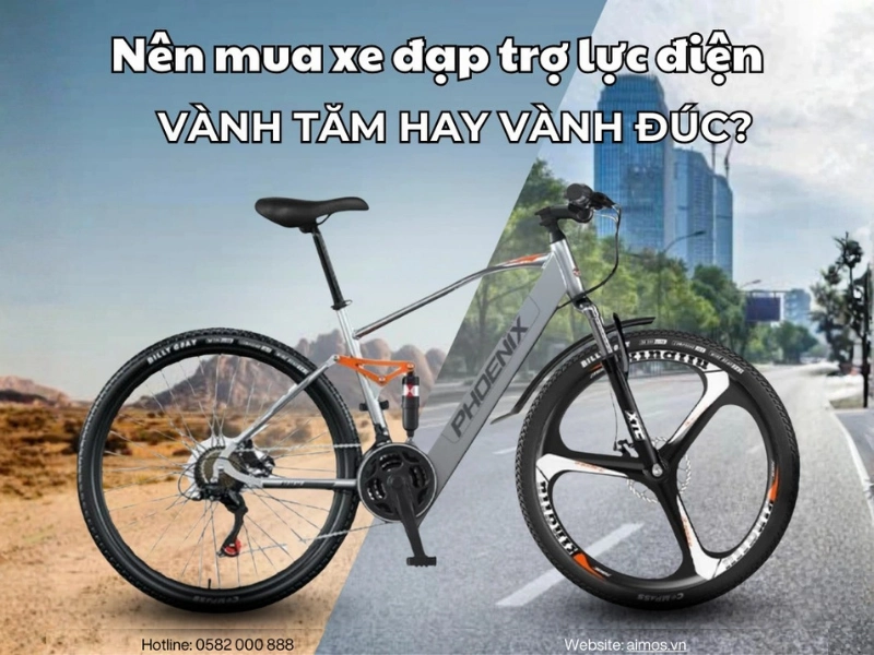 Nên chọn xe đạp trợ lực điện vành tăm hay vành đúc?