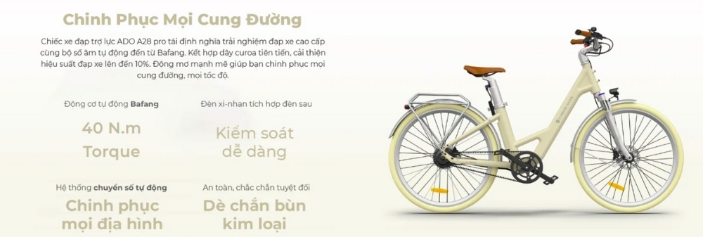 Xe Đạp Trợ Lực Điện ADO Air28 Pro