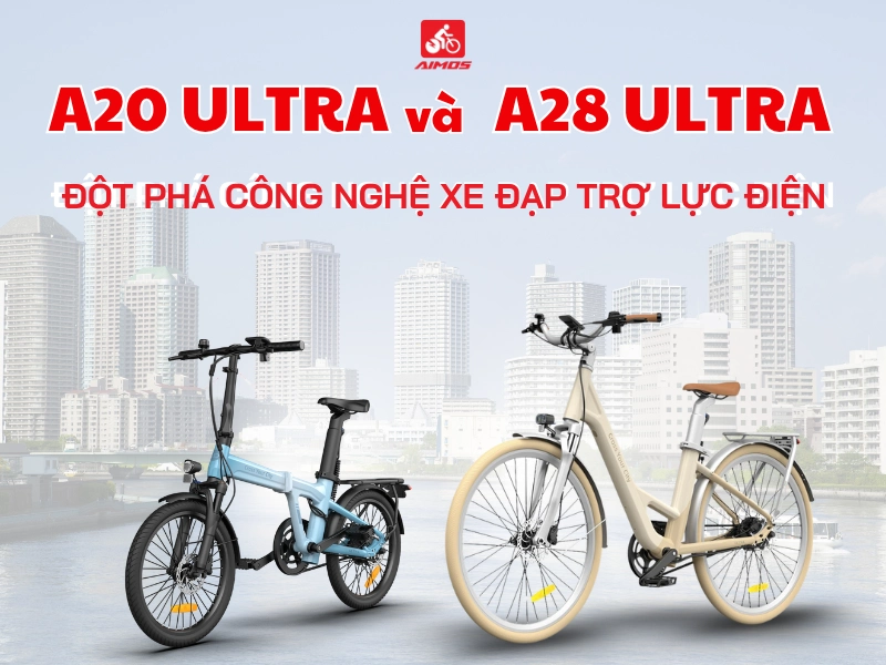 Xe đạp trợ lực điện Ado A20 Ultra và Ado A28 Ultra