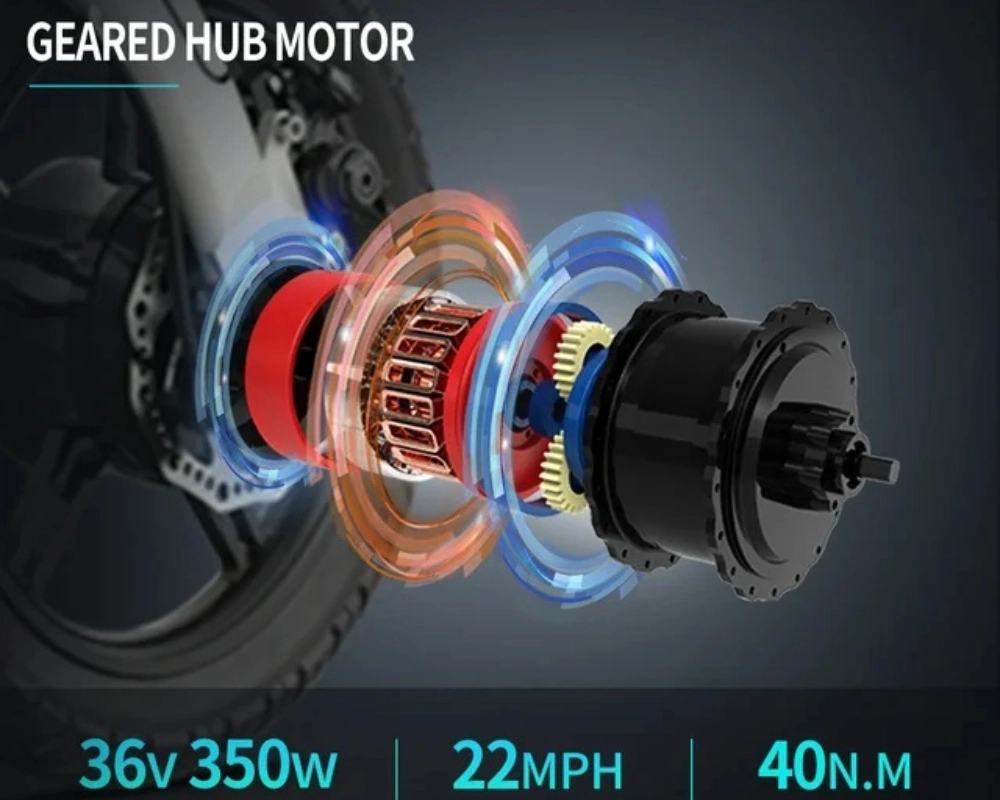 Động cơ 350W – Tốc độ 20 MPH