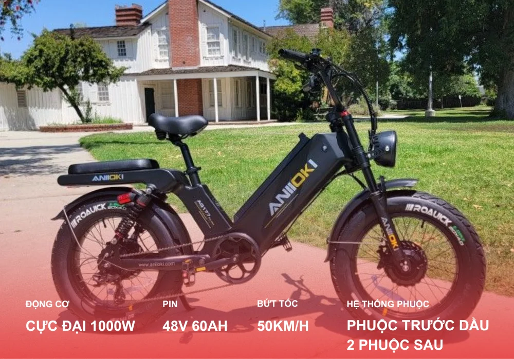 Điểm mạnh xe đạp trợ lực điện ANIIOKI AQ177 Pro Max 2025