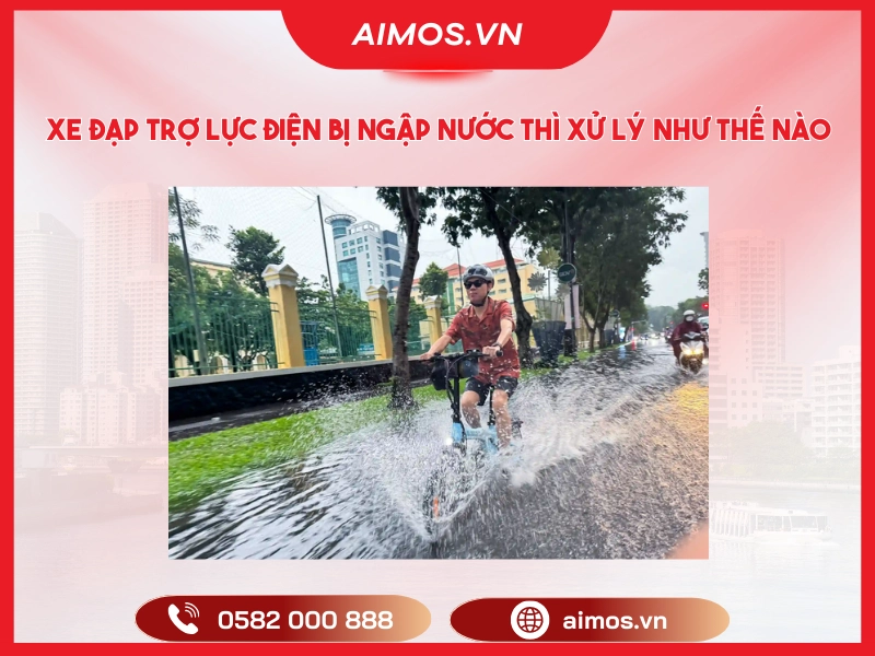 Xe đạp trợ lực điện bị ngập nước thì xử lý như thế nào