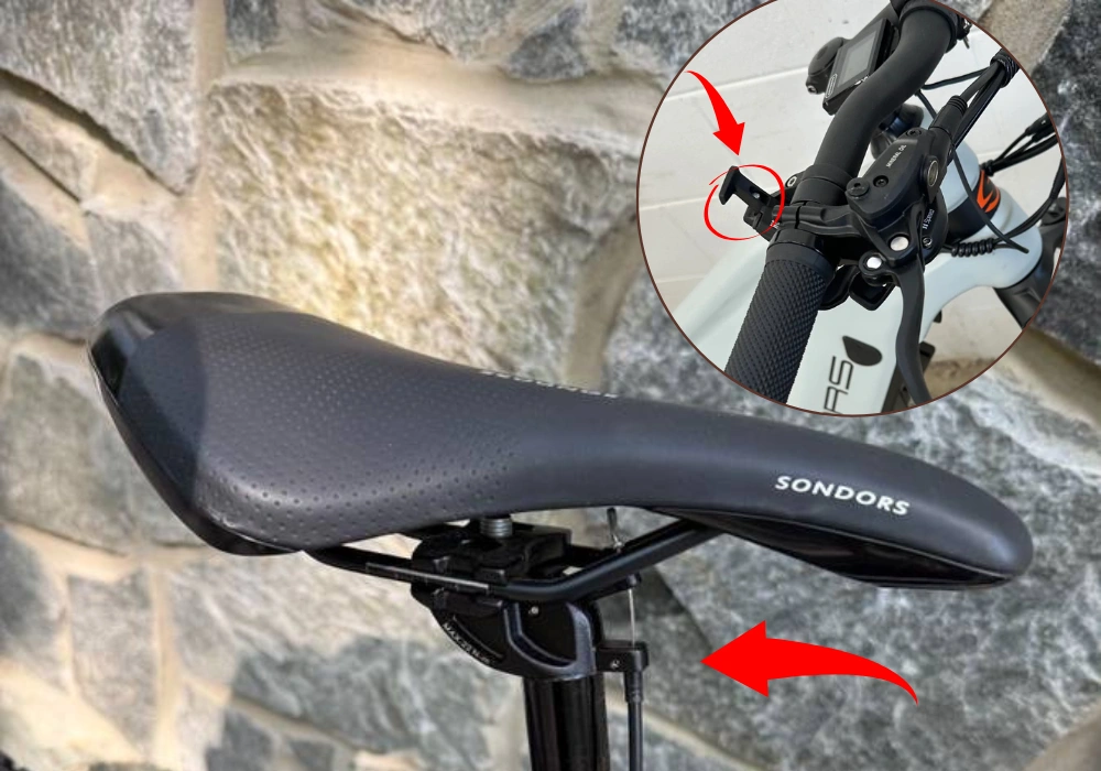 Cọc yên hơi điều khiển bằng nút trên tay lái