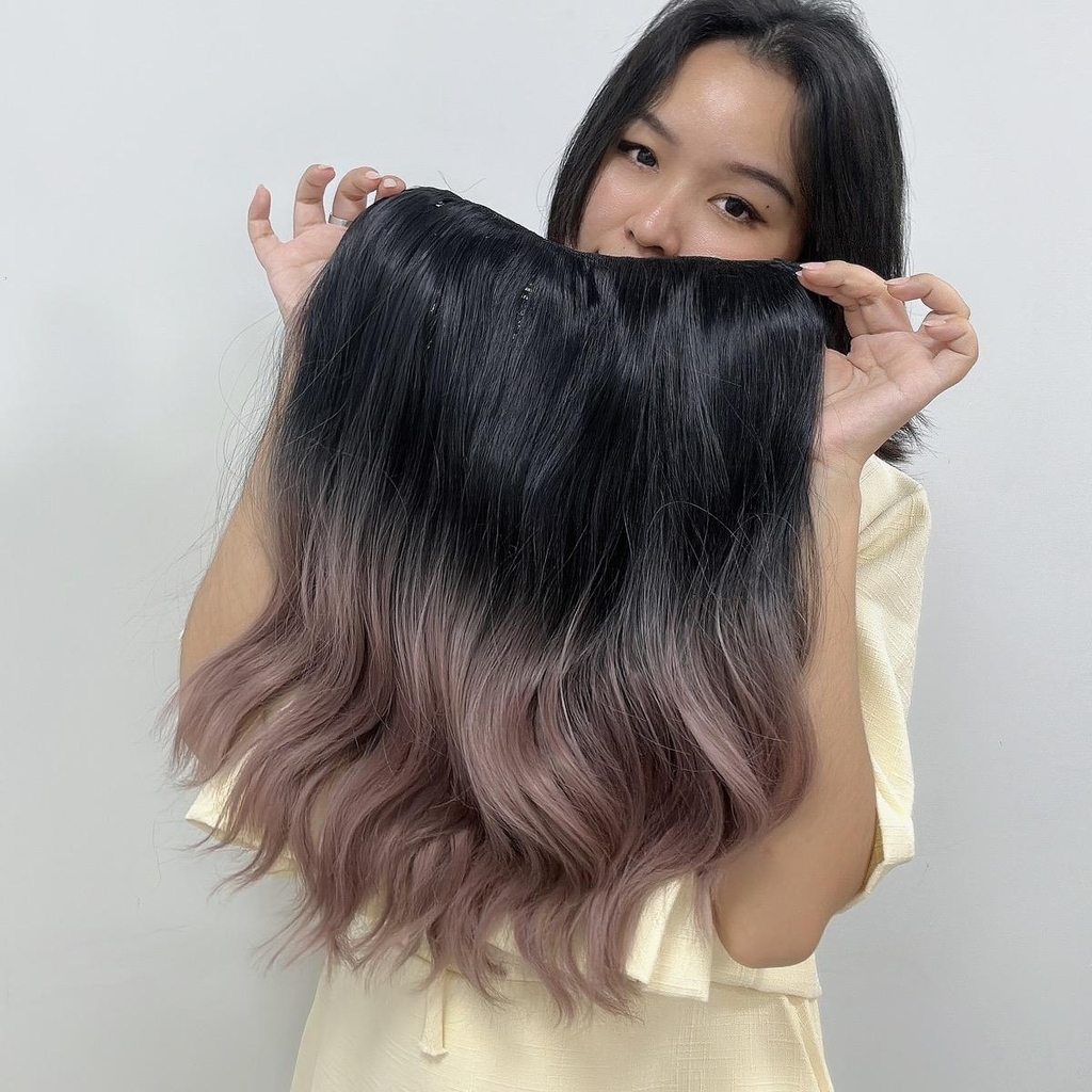 Tóc giả Kẹp U xù Gợn sóng ku17 Nhuộm