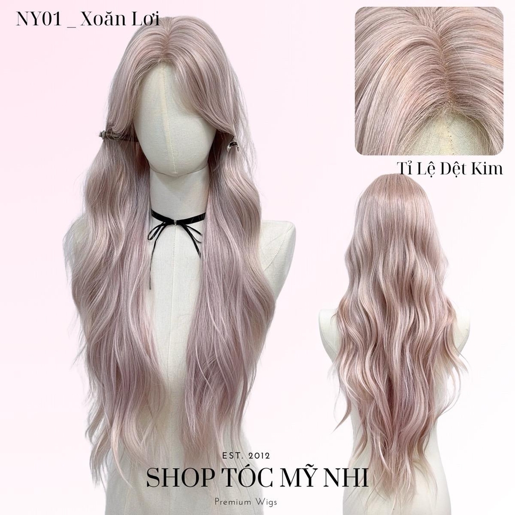 Tóc Giả Nguyên Đầu Dệt Máy NY01 Hai Mái Bay Xoăn Layer