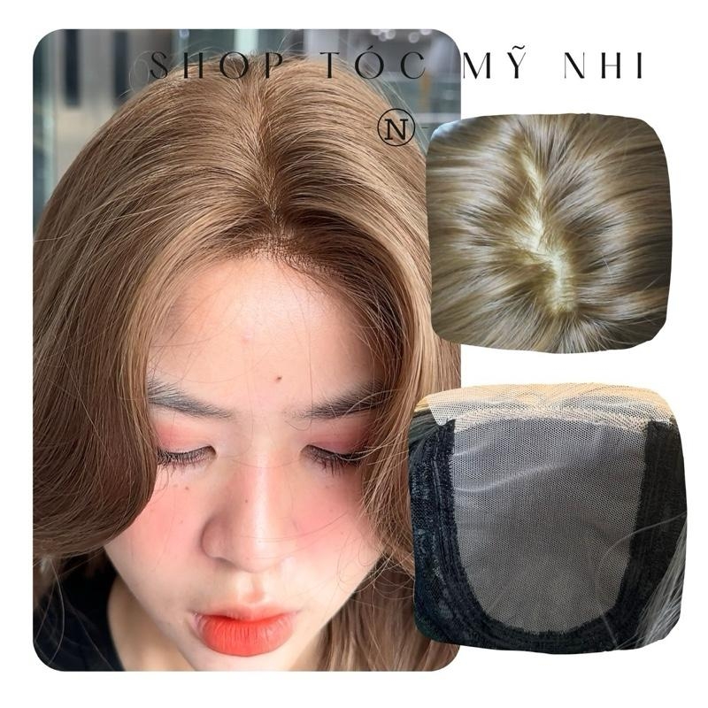 Tóc Giả Mỹ Nhi Da Đầu Dệt Kim V2DK011 Xù Sóng Ngắn 35cm