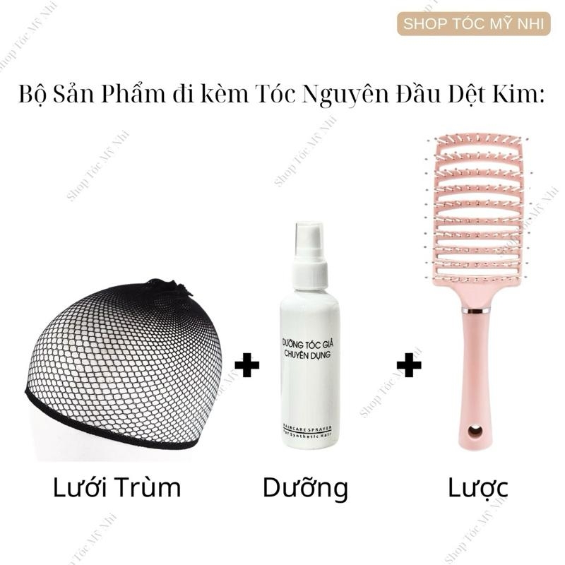 Tóc Giả Mỹ Nhi Cúp Layer Hai Mái Chân Tóc Đen Nhuộm Màu Nâu Tây C-dk1-1001 Da Đầu Dệt Kim