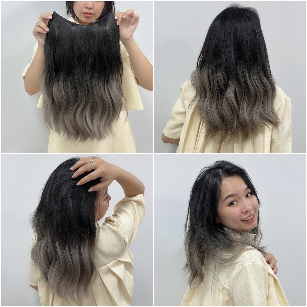 Tóc giả Kẹp U xù Gợn sóng ku17 Nhuộm