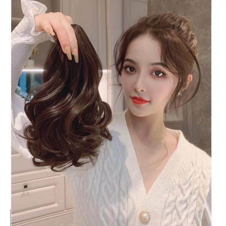 Ngoạm Xoăn Tóc giả Phụ nữ M036 Ngắn