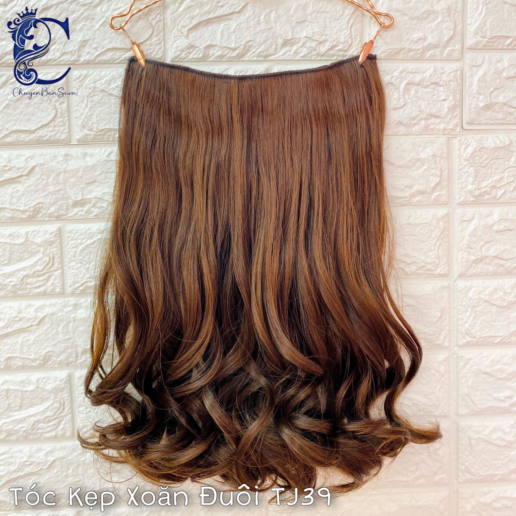 Tóc kẹp  phím xoăn đuôi TJ39 40cm
