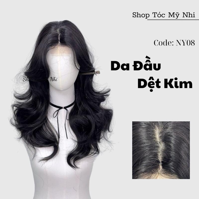 Tóc Giả Mỹ Nhi Da Đầu Tỉ Lệ Dệt Kim NY08 Xoăn Layer Lửng 45cm