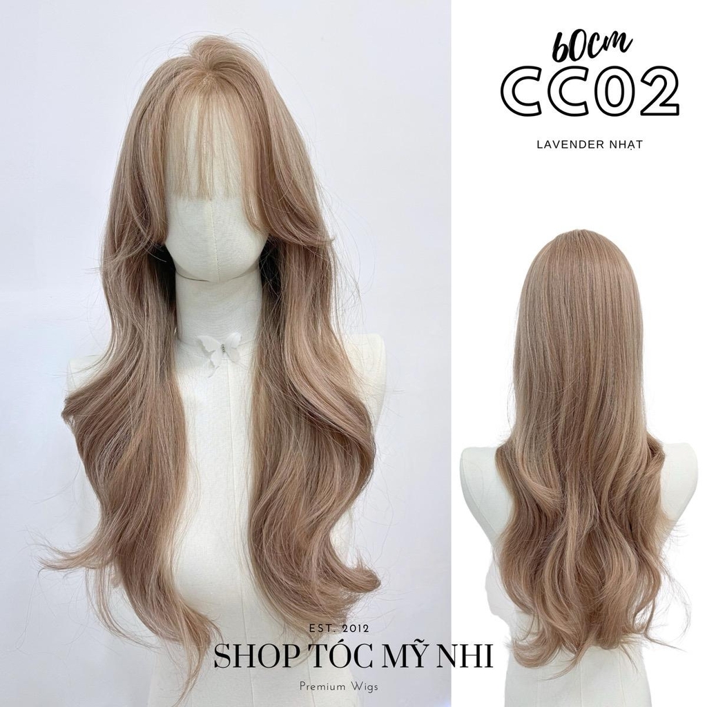 Siêu Da Đầu Tóc Giả CC02 (nhiều màu) Xoăn Sóng Lơi