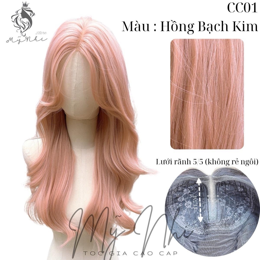 Siêu Da Đầu Tóc Giả CC01 Lưới T Xoăn Layer Mái Bay (dưỡng + lưới + lược + miếng Dán)