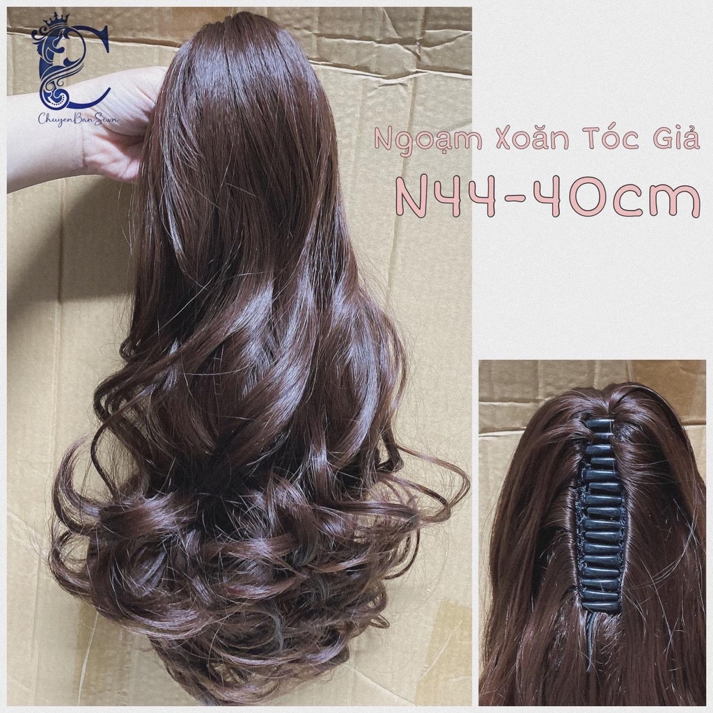 Ngoạm Tóc giả Tóc xoăn phồng MN44 Phụ nữ Tiện ích mở rộng
