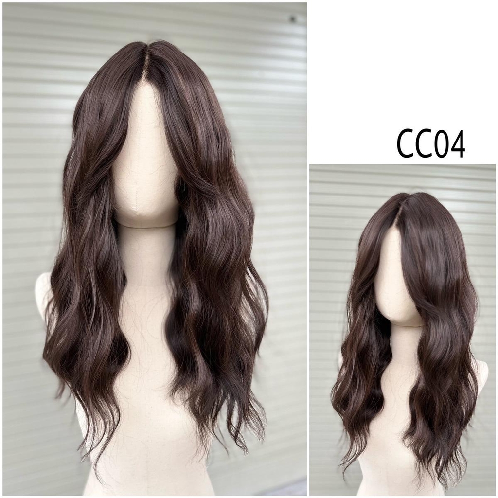Siêu Da Đầu Tóc Giả Lưới T CC04 Mái Bay Xù Sóng Nước (kèm dưỡng + lược + lưới + miếng dán)