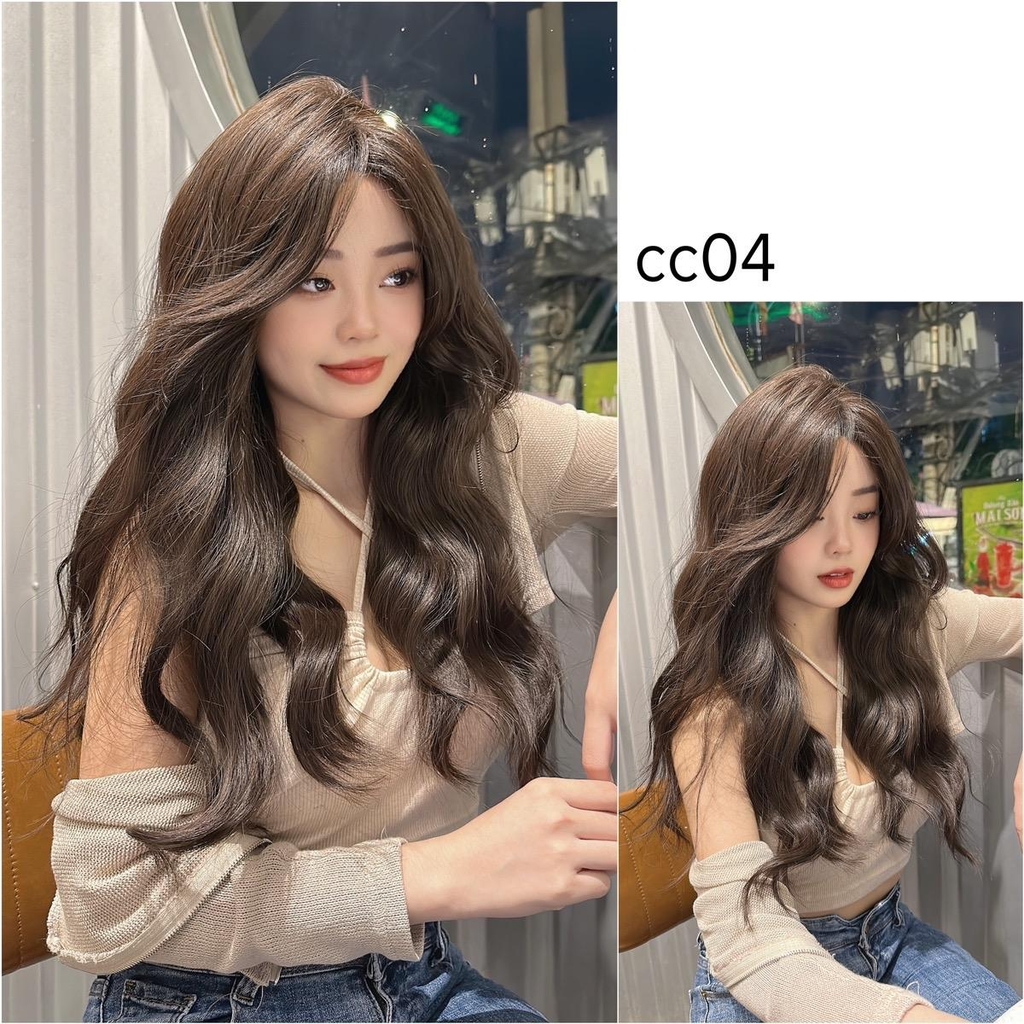 Siêu Da Đầu Tóc Giả Lưới T CC04 Mái Bay Xù Sóng Nước (kèm dưỡng + lược + lưới + miếng dán)