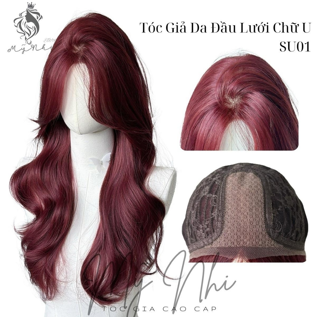 Siêu Da Lưới U Tóc Giả SU01 Xoăn Layer 65cm Mái Bay