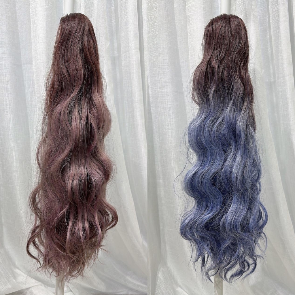 Tóc giả Ngoạm Xù sóng MCN42 Nhuộm Loang Maù (kèm dưỡng + lược)