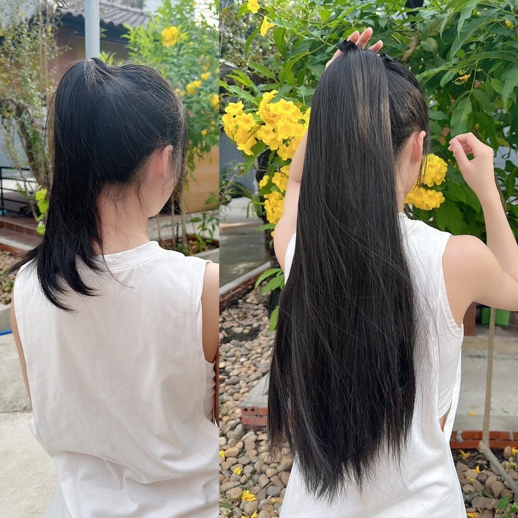 Tóc Giả Nữ Buộc Thẳng Tự Nhiên Dài