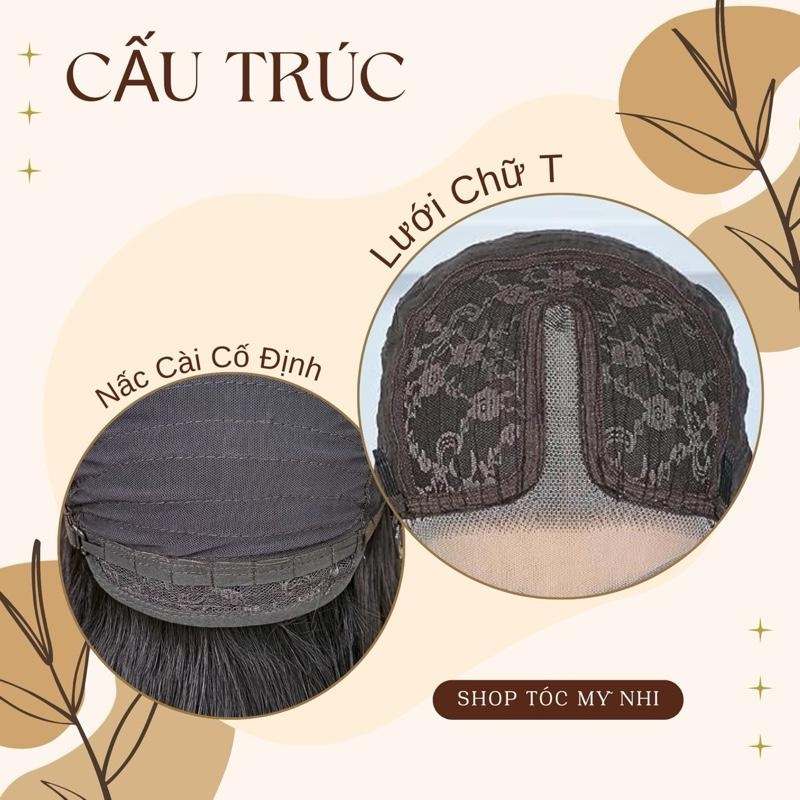 Tóc Giả Mỹ Nhi Xoăn Layer Mái Bay Màu Tóc Rêu Khói x-lt-0101 Da Đầu Lưới Chữ T