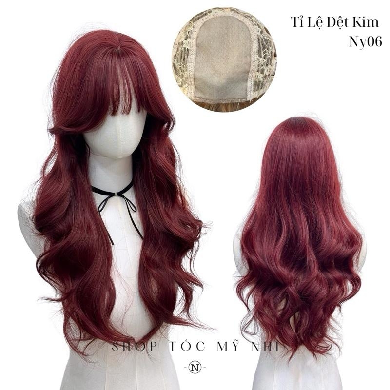 Tóc Giả Mỹ Nhi Da Đầu Tỉ Lệ Dệt Kim NY06 dài 60cm