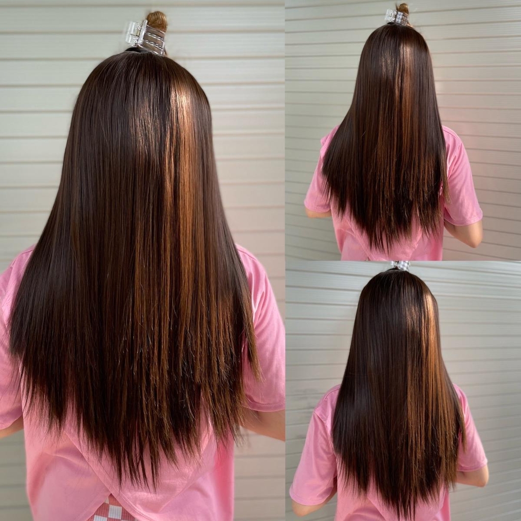 Kẹp Chữ U thẳng 60cm Phụ nữ Thẳng Tóc giả Dệt Tiện ích mở rộng