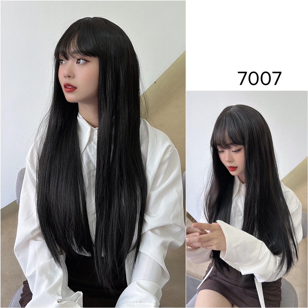 Tóc Giả Nữ Nguyên Đầu Tóc Thẳng Lửng MN03 (nhiều độ dài) kèm dưỡng + lược + lưới