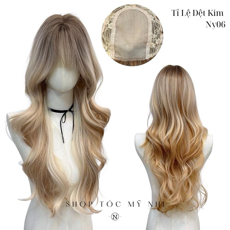 Tóc Giả Mỹ Nhi Da Đầu Tỉ Lệ Dệt Kim NY06 dài 60cm