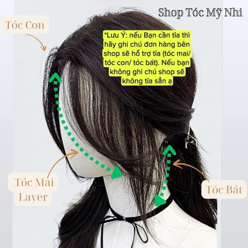 Tóc Giả Mỹ Nhi Da Đầu Tỉ Lệ Dệt Kim NY09 Xù Sóng Mái Bay