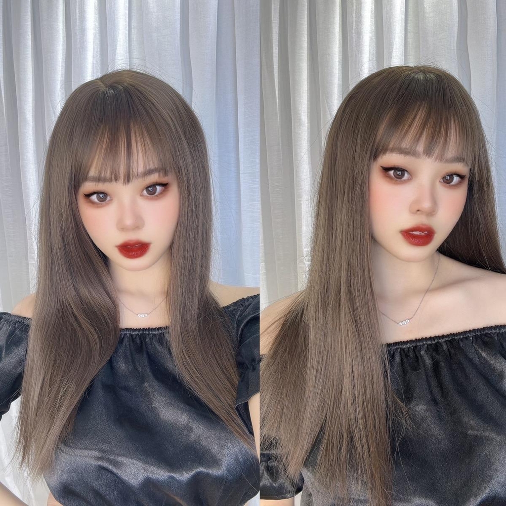 Tóc Giả Nữ Nguyên Đầu Tóc Thẳng Lửng MN03 (nhiều độ dài) kèm dưỡng + lược + lưới