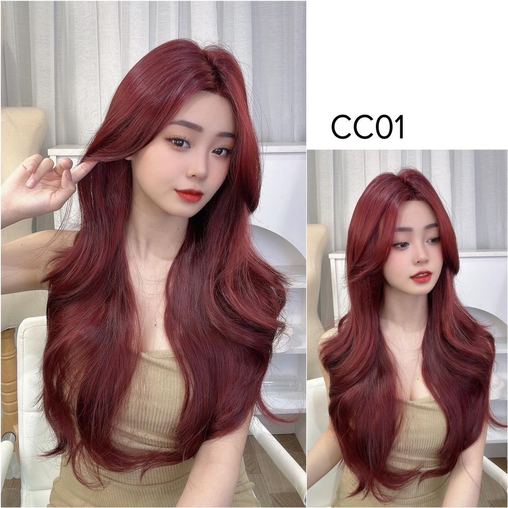 Siêu Da Đầu Tóc Giả CC01 Lưới T Xoăn Layer Mái Bay (dưỡng + lưới + lược + miếng Dán)