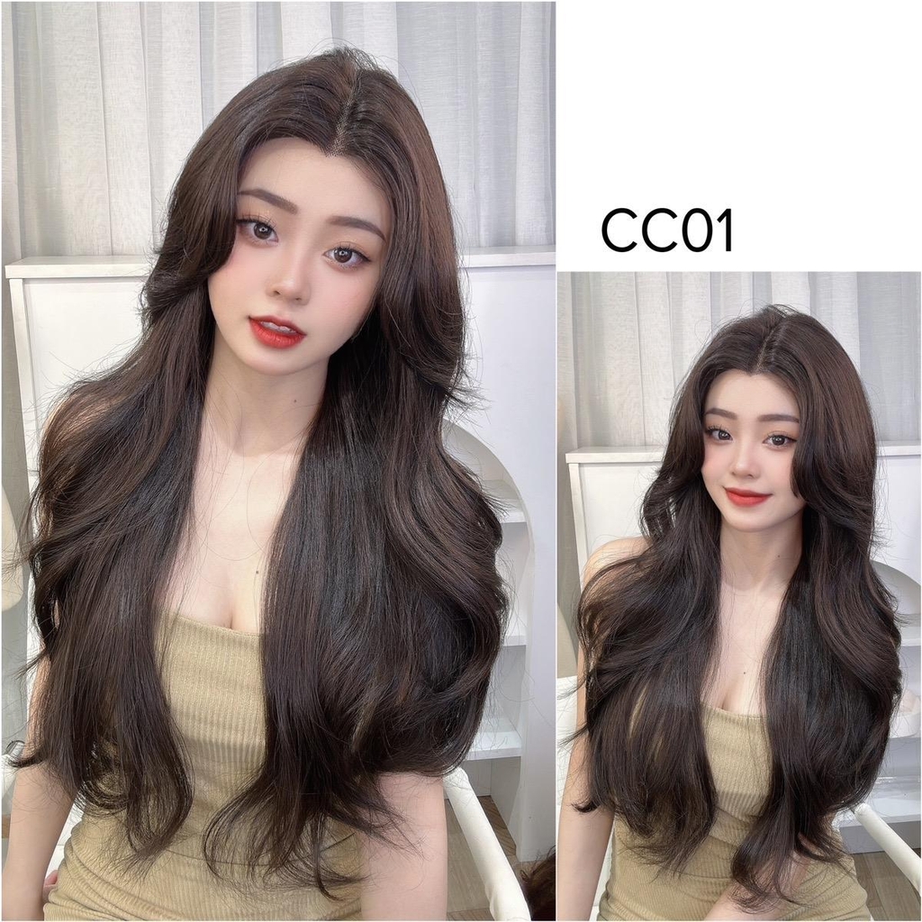 Siêu Da Đầu Tóc Giả CC01 Lưới T Xoăn Layer Mái Bay (dưỡng + lưới + lược + miếng Dán)