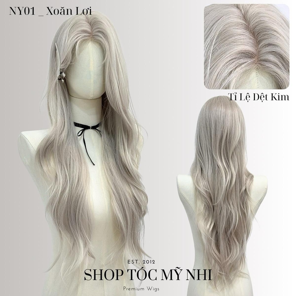 Tóc Giả Nguyên Đầu Dệt Máy NY01 Hai Mái Bay Xoăn Layer