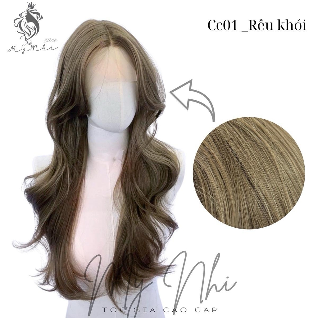 Siêu Da Đầu Tóc Giả CC01 Lưới T Xoăn Layer Mái Bay (dưỡng + lưới + lược + miếng Dán)