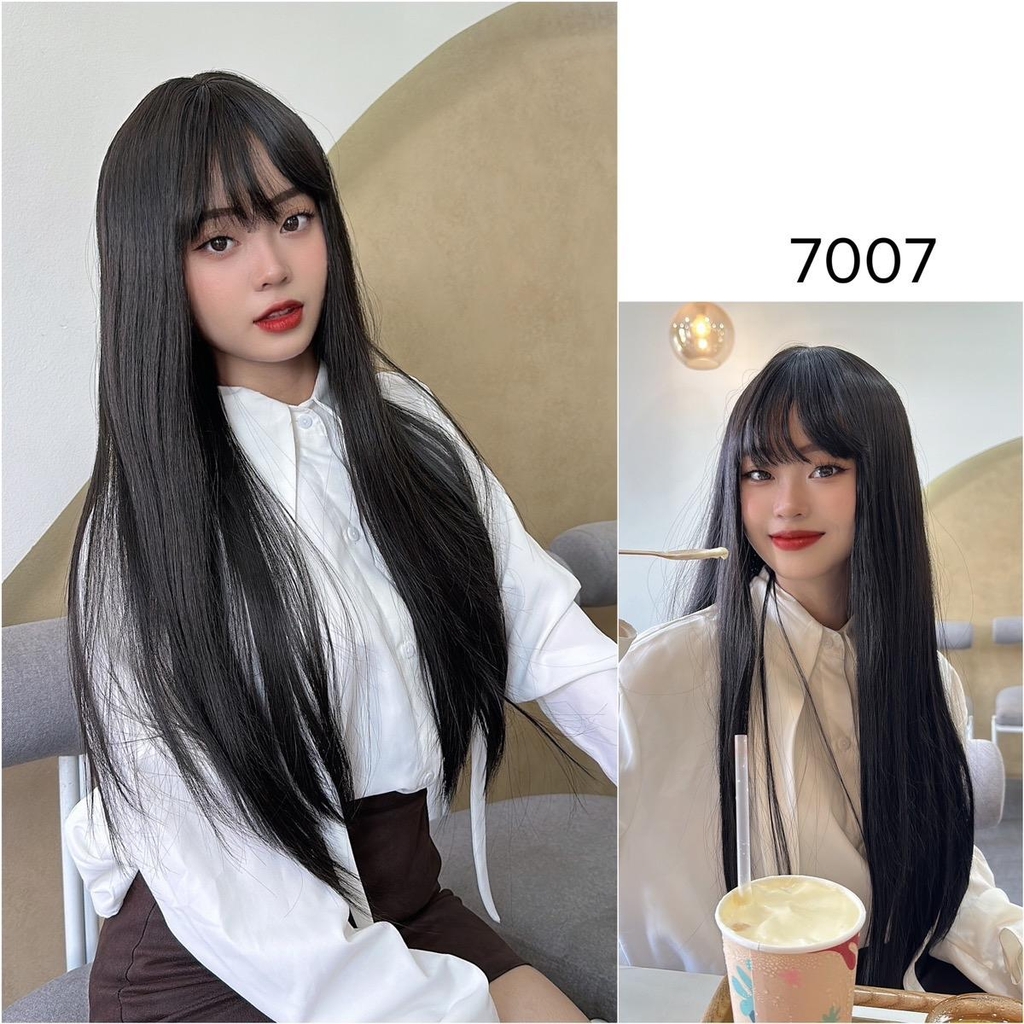 Tóc Giả Nữ Nguyên Đầu Tóc Thẳng Lửng MN03 (nhiều độ dài) kèm dưỡng + lược + lưới