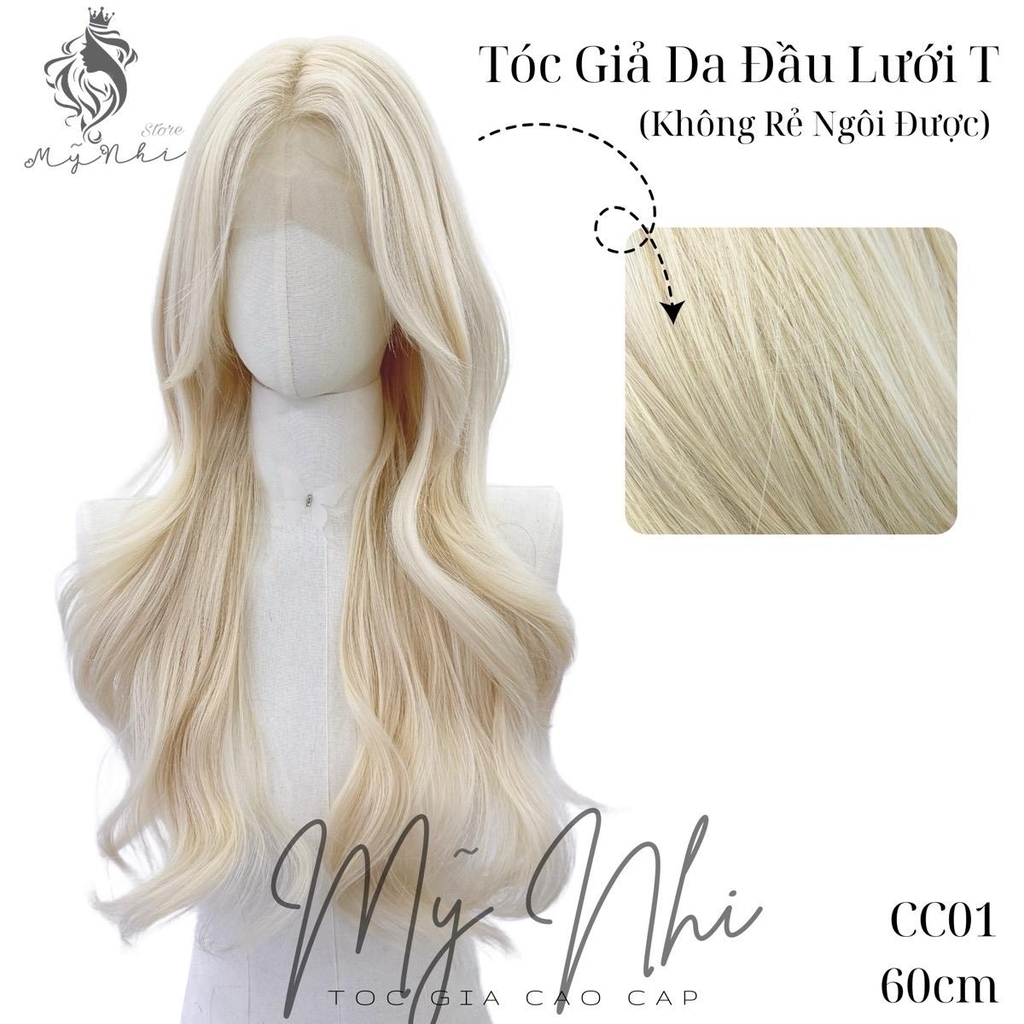 Siêu Da Đầu Tóc Giả CC01 Lưới T Xoăn Layer Mái Bay (dưỡng + lưới + lược + miếng Dán)