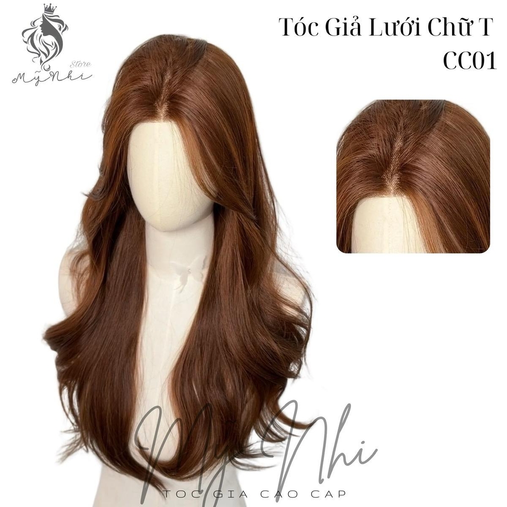 Siêu Da Đầu Tóc Giả CC01 Lưới T Xoăn Layer Mái Bay (dưỡng + lưới + lược + miếng Dán)