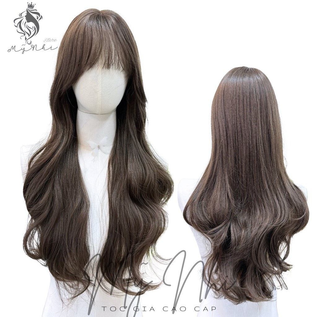 Tóc Giả Nguyên Đầu Dệt Kim CH001 Xoăn Layer Mái Thưa 65cm