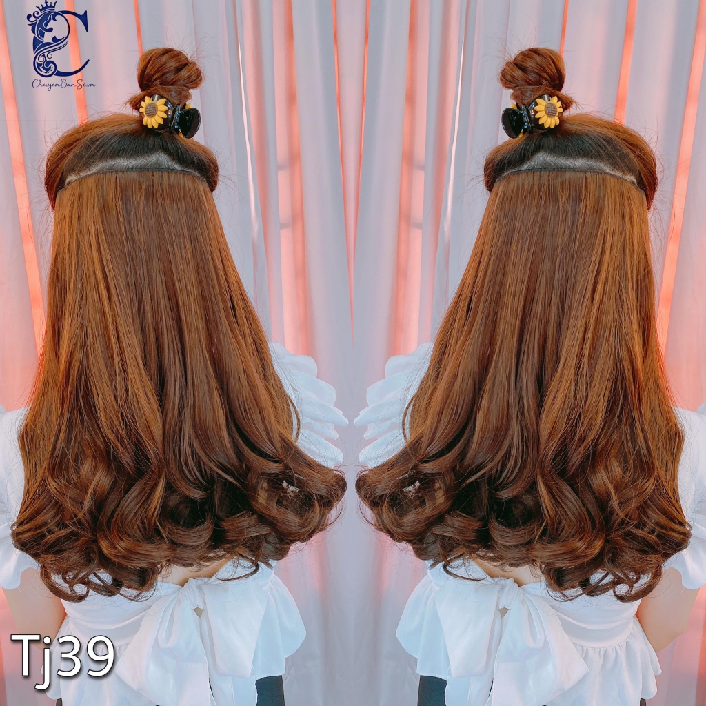 Tóc kẹp  phím xoăn đuôi TJ39 40cm