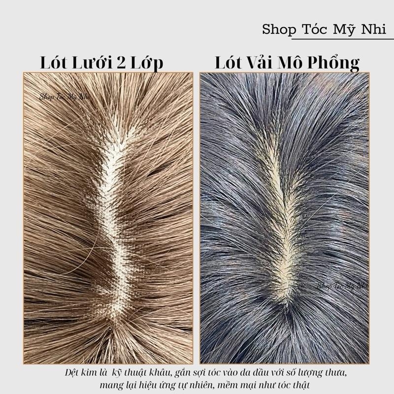 Tóc Giả Mỹ Nhi Da Đầu Tỉ Lệ Dệt Kim NY09 Xù Sóng Mái Bay