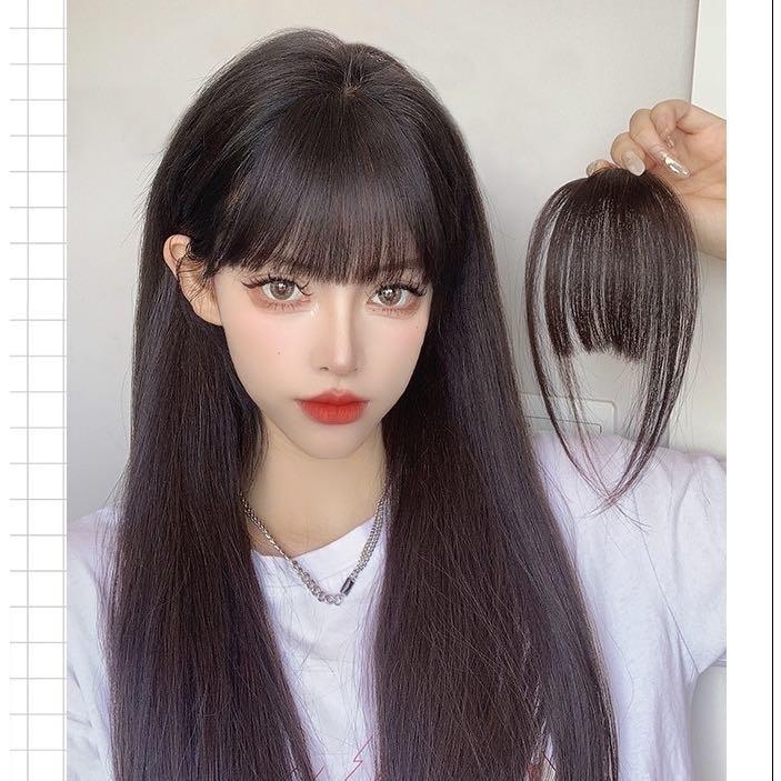 Mái Thưa TócThật 1 Kẹp Phụ nữ Dệt