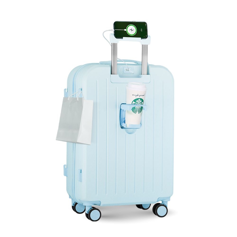 Vali Du Lịch Bamozo 8812 Cao Cấp Màu Xanh Nhạt