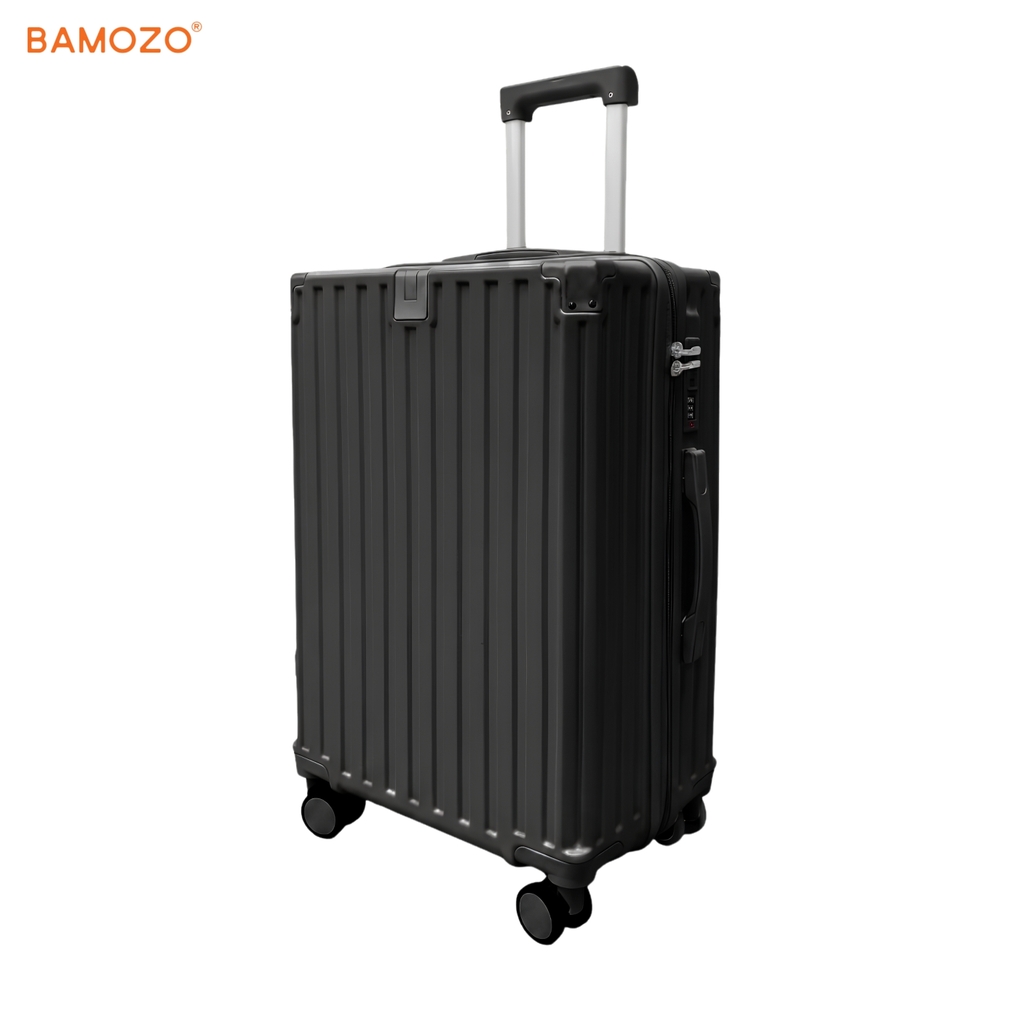 Vali 9066 Lite Bamozo_Khóa Kéo_Nhựa PC_ĐEN