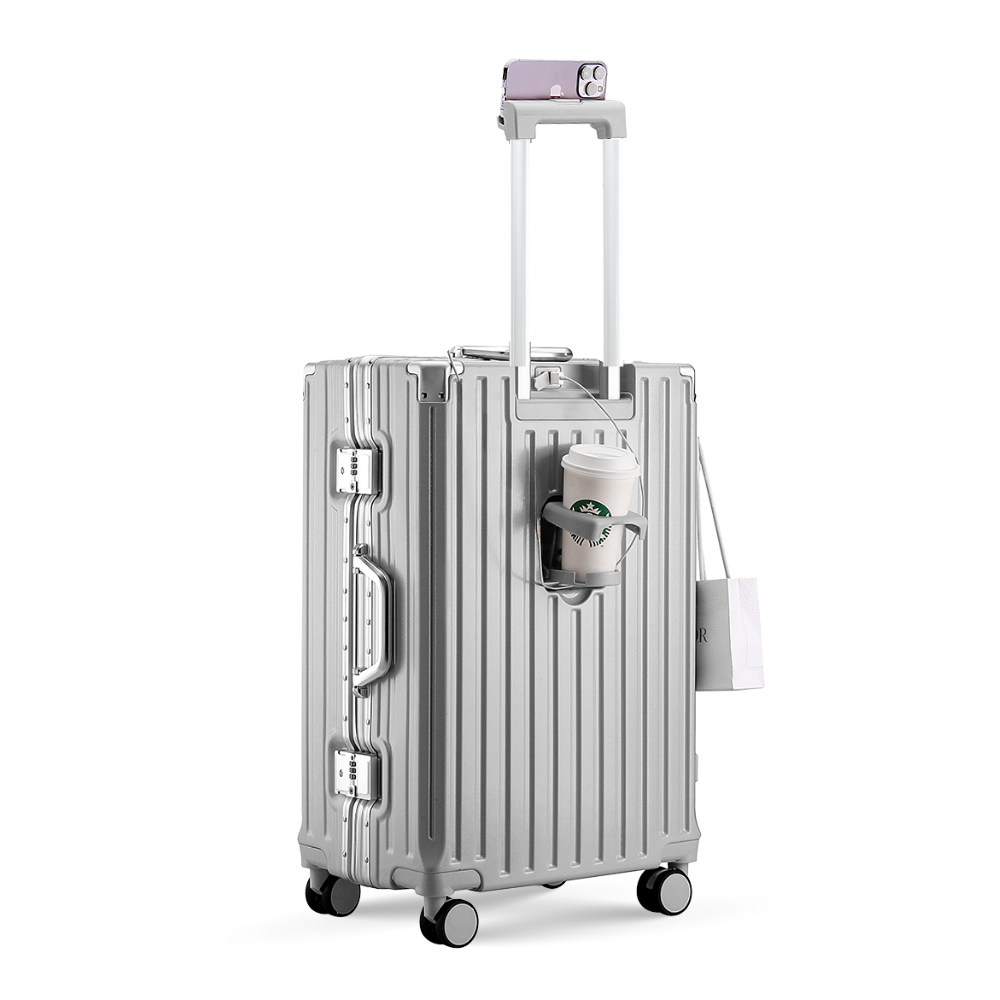 Vali khung nhôm Bamozo 9066C size 24 inch màu bạc