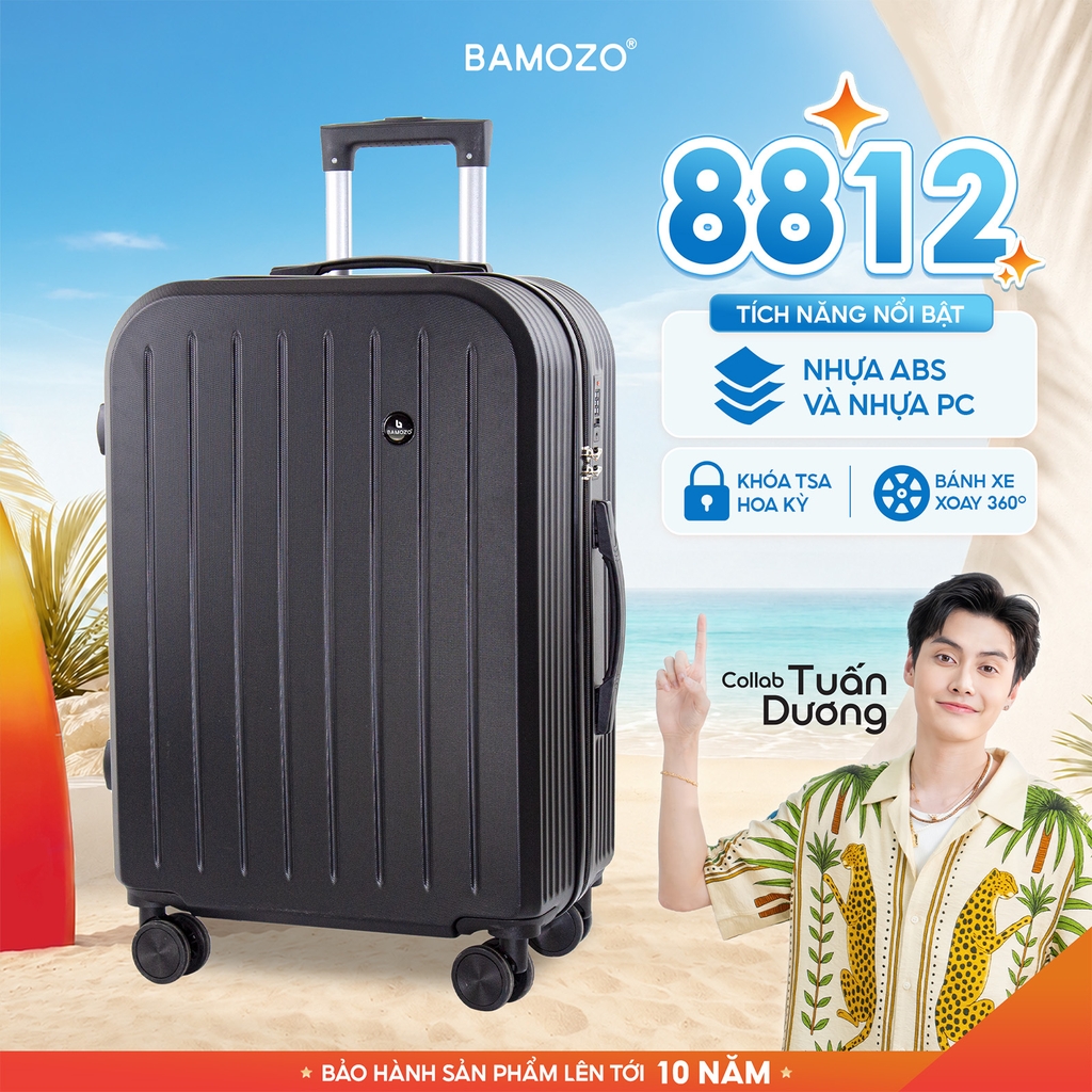 Vali Khóa Kéo Bamozo 8812A Bản Thường Size 20/24