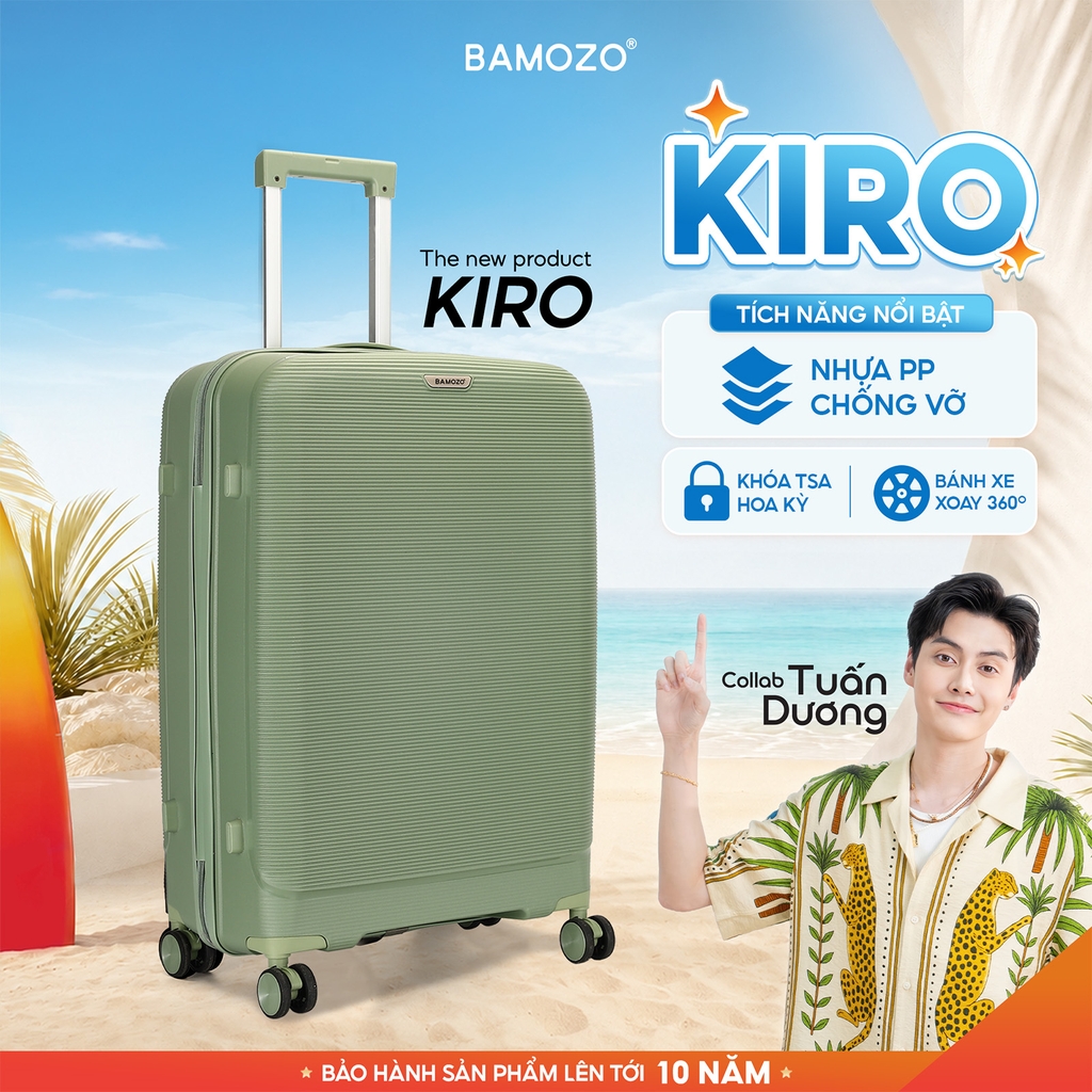 Vali Siêu Nhẹ, Siêu Dẻo KIRO Cao Cấp, Chịu Va Đập Tốt Size 20/24/28