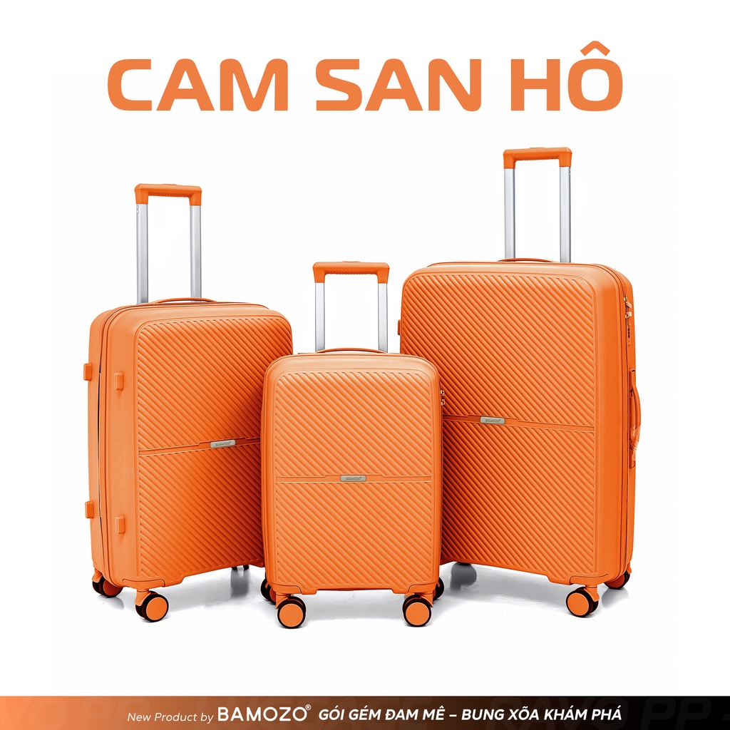 Vali Ravo nhựa PP siêu bền màu Cam San Hô