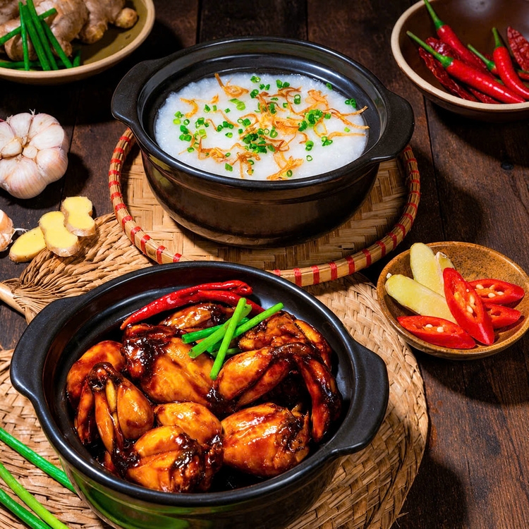 Workshop Học Làm Cháo Ếch Singapore - Ếch Chiên Bơ Tỏi - Ếch Chiên Nước Mắm ( Núp Lùm) PVN1160