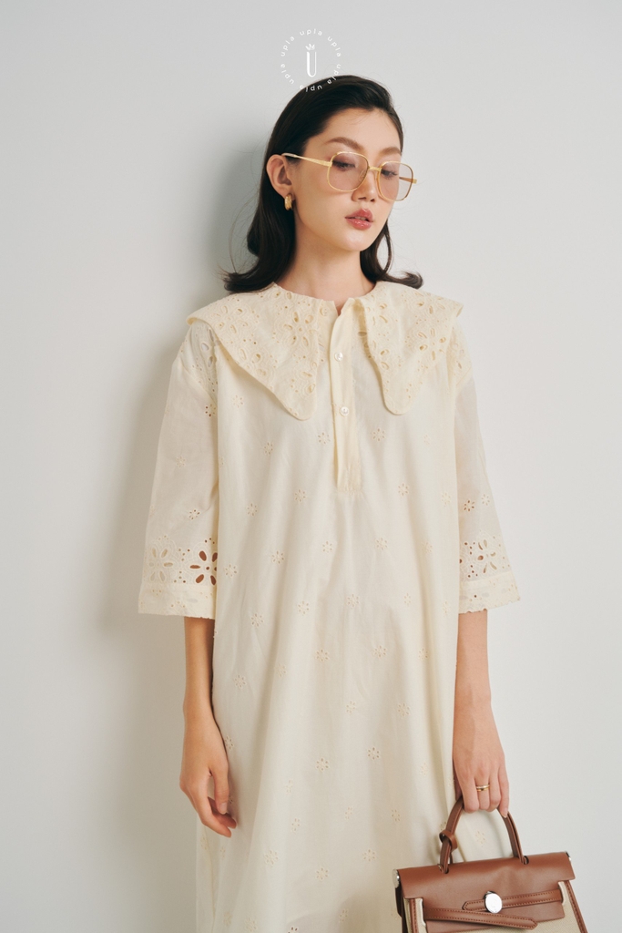 Đầm Elegant Ruffle Cotton