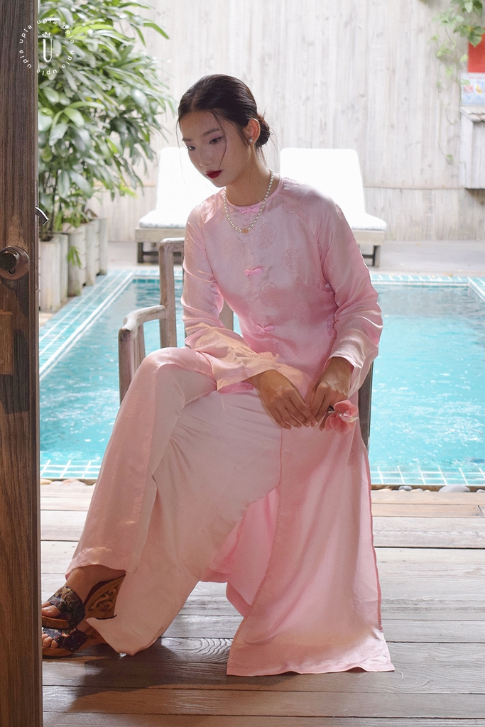 ÁO DÀI TƠ HỒNG